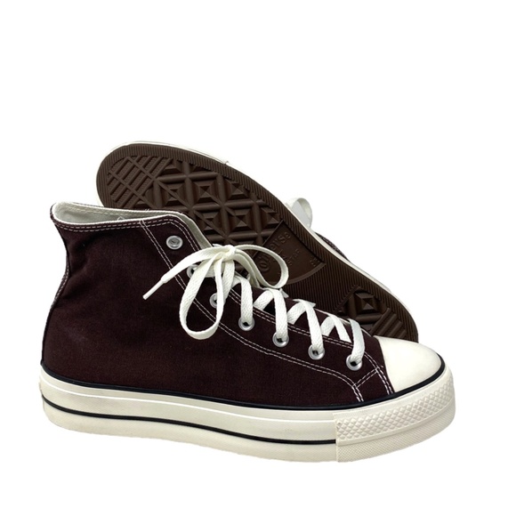 Converse Ctas Lift Platform High Shoes Brown For Men Skate Custom 171209C-WWBW - Picture 8 of 11